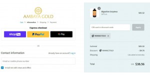Ambaya Gold coupon code