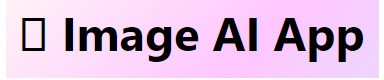 Image AI App