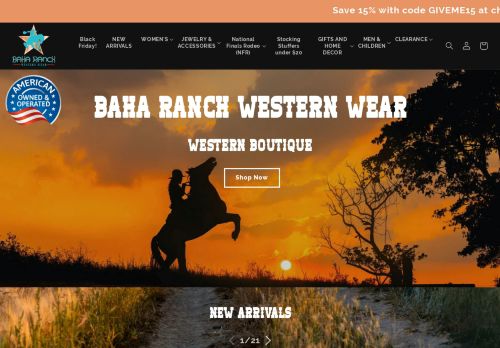 Baha Ranch Western Wear capture - 2023-11-29 22:24:10