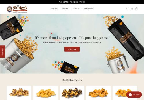 Shirley's Gourmet Popcorn Company capture - 2023-12-01 07:27:26