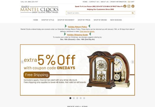Simply Mantel Clocks capture - 2023-12-08 09:59:24