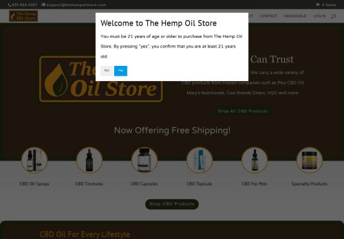 The Hemp Oil Store capture - 2023-12-09 02:26:44
