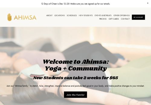 Ahimsa Yoga Studio capture - 2023-12-11 17:40:41