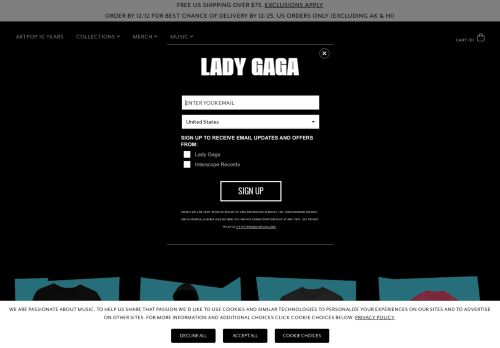 Lady Gaga Store capture - 2023-12-11 18:25:11