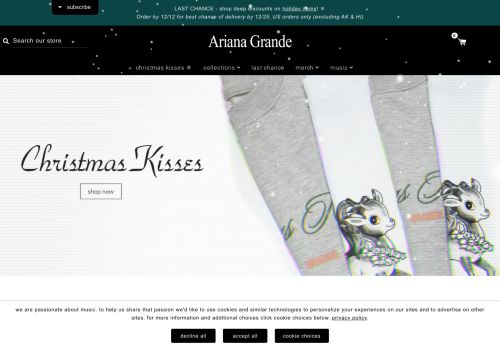 Ariana Grande Store capture - 2023-12-11 18:26:04