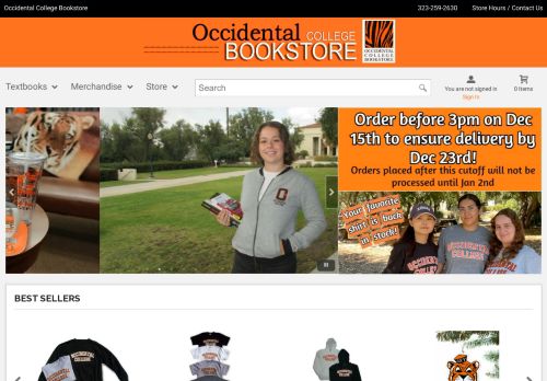 Occidental College Store capture - 2023-12-16 08:23:56