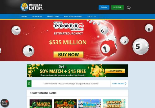 Michigan Lottery capture - 2023-12-16 12:31:02