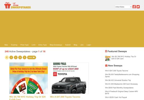 True Sweepstakes capture - 2023-12-16 12:46:01