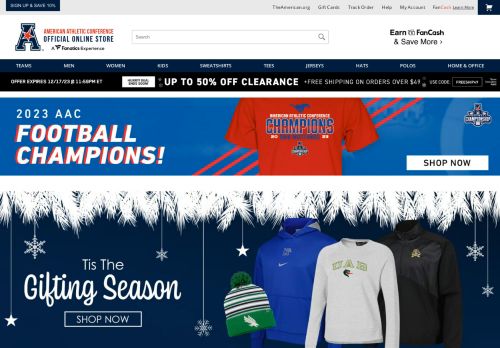 American Athletic Conference Shop capture - 2023-12-17 14:11:00