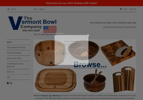 The Vermont Bowl Company capture - 2023-12-18 06:13:02