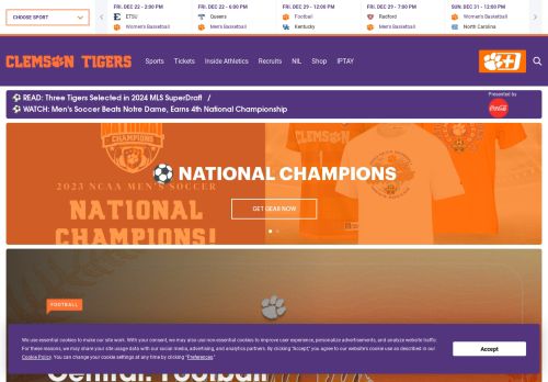 Clemson Tigers capture - 2023-12-21 04:12:09