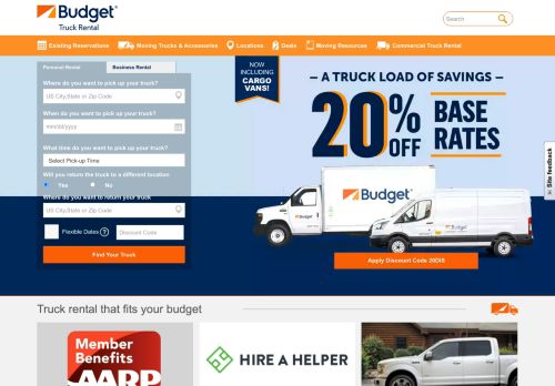 Budget Truck Rental capture - 2023-12-21 15:05:12