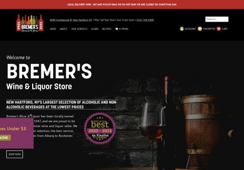 Bremers Wine and Liquor capture - 2023-12-26 07:48:31