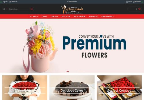 Online Flowers Cakes Delivery capture - 2024-01-02 17:28:38