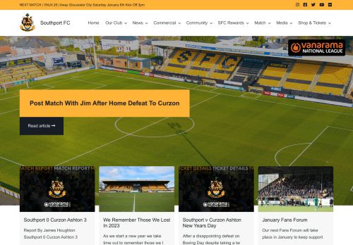 Southport Football Club capture - 2024-01-03 01:11:24