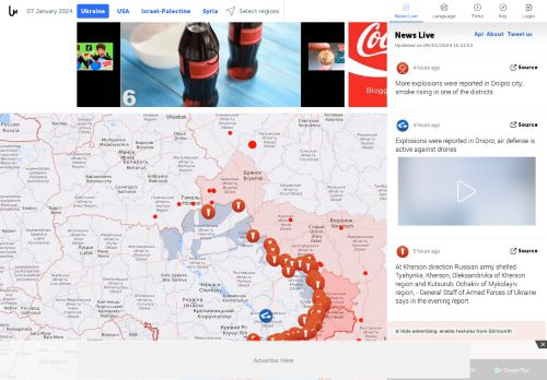 Ukraine Interactive Map capture - 2024-01-06 19:23:49