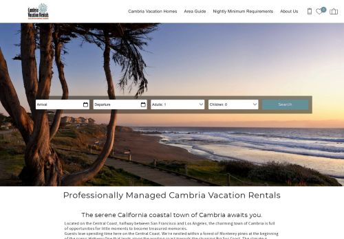 Cambria Vacation Rentals capture - 2024-01-08 16:24:18
