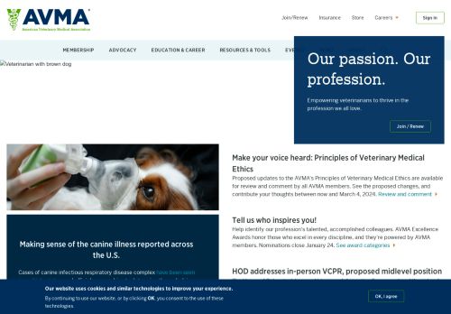 American Veterinary Medical Association capture - 2024-01-08 22:45:59