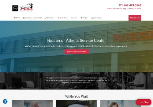 Nissan Of Athens Services Center capture - 2024-01-09 06:49:27