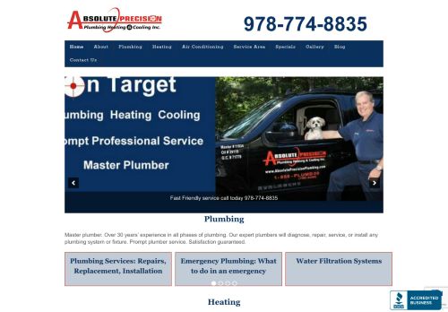 Absolute Precision Plumbing Heating & Cooling capture - 2024-01-09 21:15:27