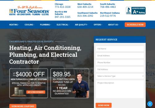 Four Seasons Heating and Air Conditioning capture - 2024-01-10 02:45:10