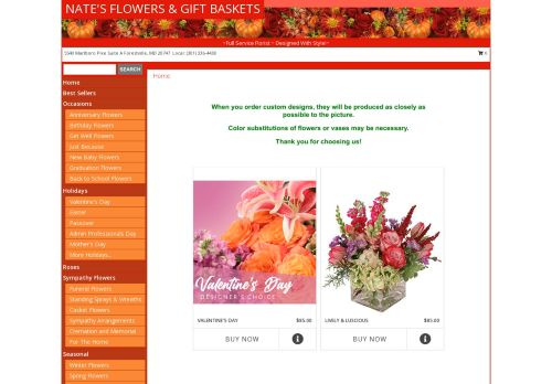 Nates Flowers and Gift Baskets capture - 2024-01-10 14:27:39