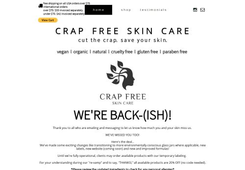 Crap Free Skin Care capture - 2024-01-10 18:29:45