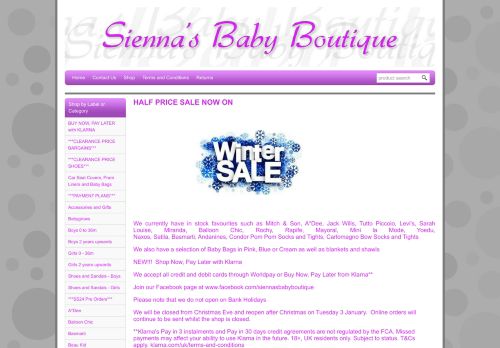 Siennas Baby Boutique capture - 2024-01-11 04:28:27