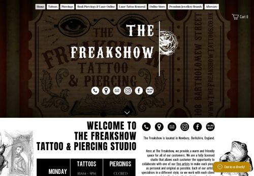 The Freakshow Tattoo & Piercing capture - 2024-01-12 23:40:10