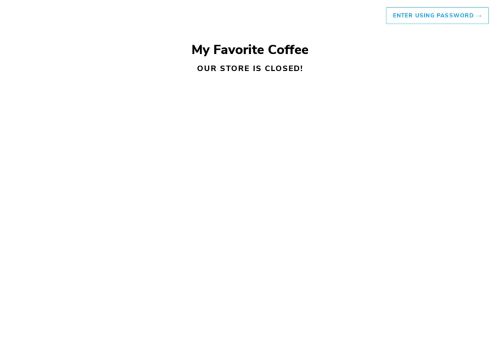 My Favorite Coffee capture - 2024-01-15 06:29:01