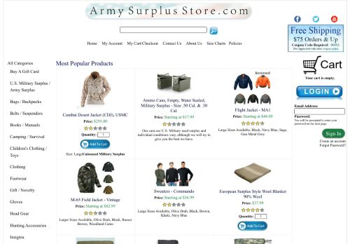 Army Surplus Store capture - 2024-01-16 05:15:44