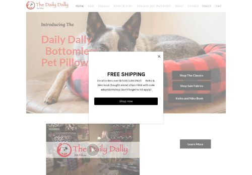 The Daily Dally Pet Pillow capture - 2024-01-16 12:07:17