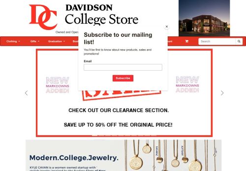 Davidson College Store capture - 2024-01-17 00:31:27