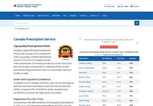 Canada Prescription Service capture - 2024-01-17 12:41:03