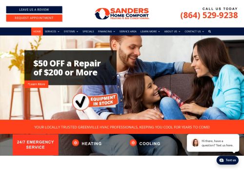 Sanders Heating and Air Conditioning capture - 2024-01-17 17:15:41