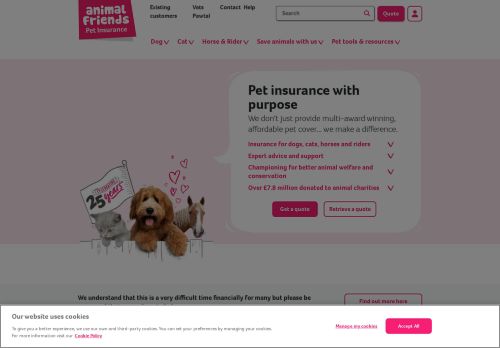 Animal Friends Pet Insurance capture - 2024-01-18 00:08:17