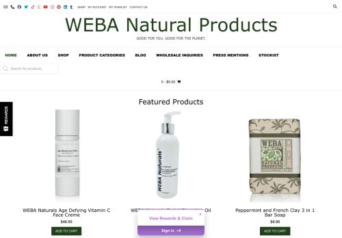 Weba Natural Products capture - 2024-01-20 23:19:53
