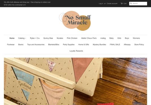 No Small Miracle Childrens Boutique capture - 2024-01-23 05:32:38