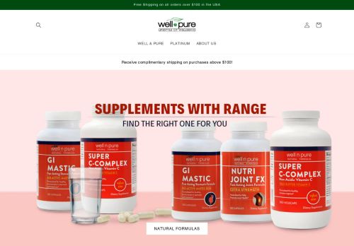 Well and Pure Vitamins capture - 2024-01-24 12:46:19