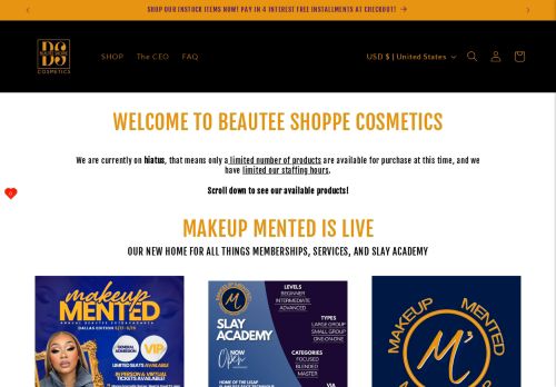 Beautee Shoppe Cosmetics capture - 2024-01-25 06:55:09