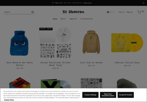 Ed Sheeran Official Shop capture - 2024-01-31 20:16:47