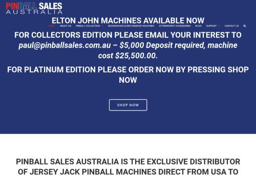 Pinball Sales Australia capture - 2024-02-05 18:30:51