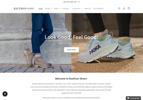 Kaufman Shoes Online capture - 2024-02-12 13:53:39