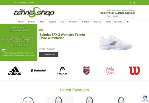 The Tennis Shop Online capture - 2024-02-17 10:12:10