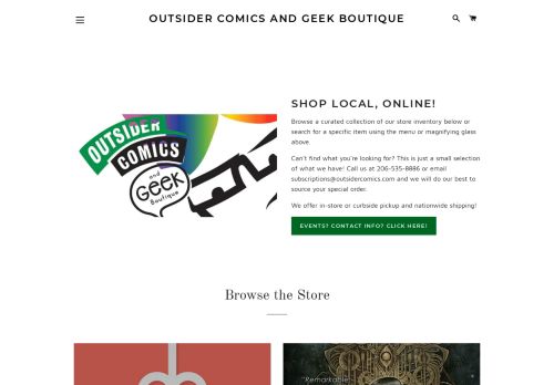 Outsider Comics And Geek Boutique capture - 2024-02-18 12:06:22