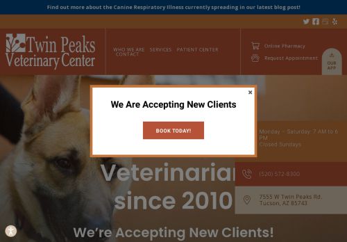 Twin Peaks Veterinary Center capture - 2024-02-22 14:02:49