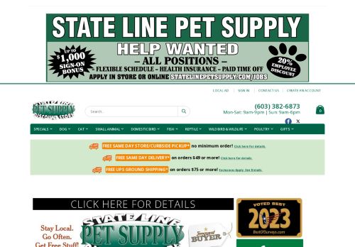State Line Pet Supply capture - 2024-03-09 05:59:11