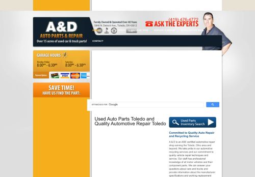 A&D Auto Parts & Repair capture - 2024-03-12 17:53:57