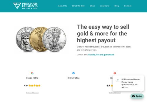 Precious Elements Jewelry And Coins capture - 2024-03-13 23:37:25