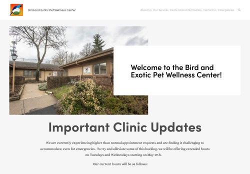 Bird & Exotic Pet Wellness Center capture - 2024-03-14 05:01:11